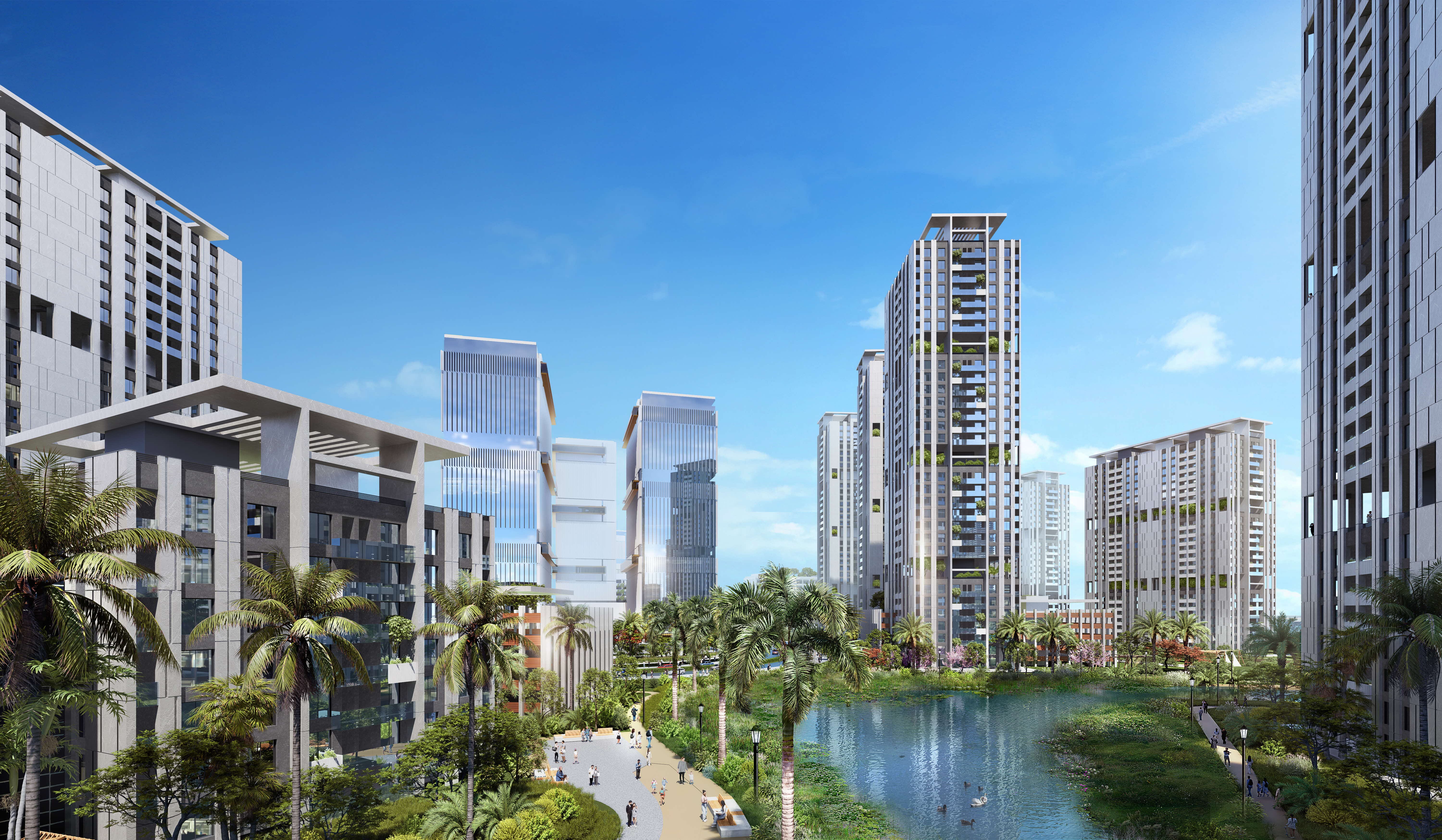 Conceptual render of waterfront living